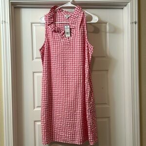 NWT size large pink and white check crown and Ivy dress